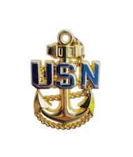 Spilla in metallo smaltato Secondo Capo Scelto US Navy Marina Militare USA