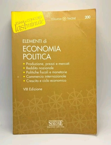 Elementi economia politica - elementi,
