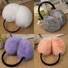 Donna Soffice Morbido Cuffie Orecchie Simil Coniglio Pelo Paraorecchie