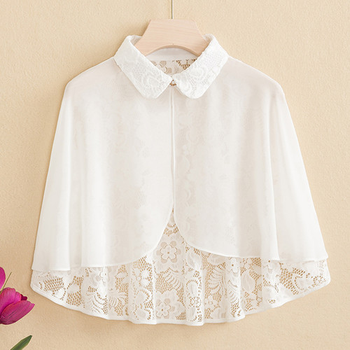 Chiffon donna pizzo scialle - chiffon,