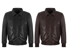 Giubbotto pelle bomber uomo