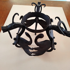 Antico portavaso in ferro battuto