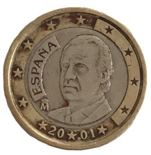 Moneta rara 1 Euro 2001 Espana