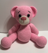 Handmade crocheted pink - crocheted, teddy