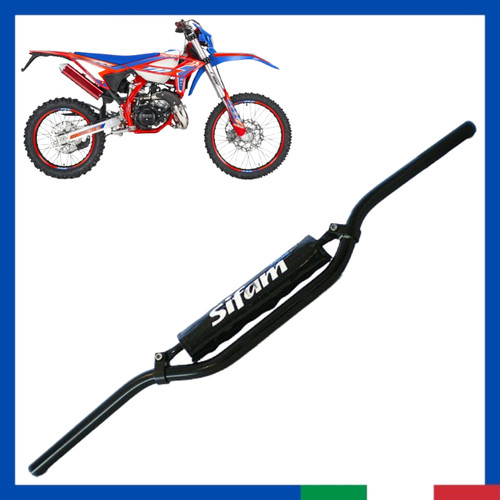 Manubrio alluminio nero moto - manubrio,