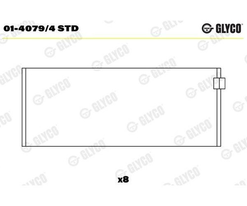 Cuscinetto biella glyco - cuscinetto,