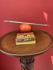 Antique Novelty Chinese c1880 Silver Long Dip Pen Beautiful Very Rare Spare Nibs