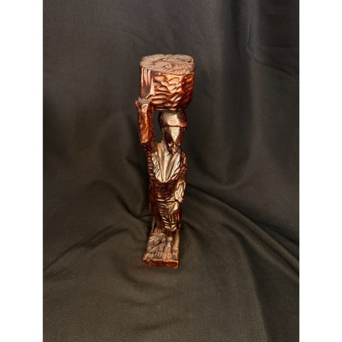 Scultura legno figura di - in,