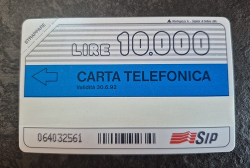 Scheda telefonica rara senza - rara,