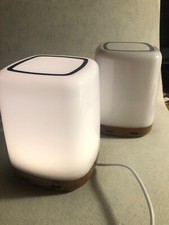 Coppia 2 LAMPCHARGE Lampada LED da comodino con caricatore USB con 4 porte