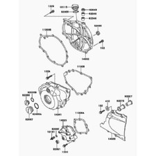 KAWASAKI EN 500 VULCAN 1990-1996 Kit viti brugola inox n°2 motore EN500 