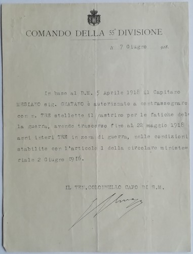 Diploma comando della - comando,
