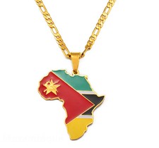 Collana Mappa Africa Bandiera