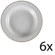 Set 6 piatti zuppiera bordo