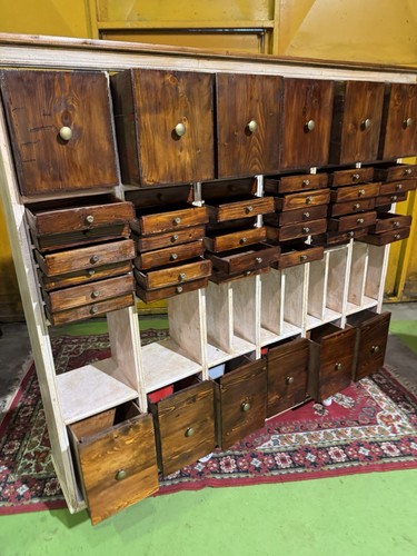 Cassettiera antica farmacia - cassettiera,
