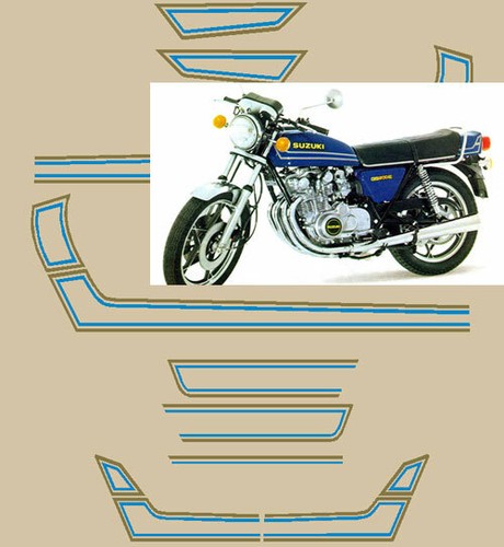 Suzuki 500 1980 moto blu - suzuki,