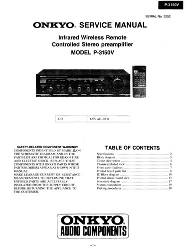 Manuale servizio per onkyo - servizio,