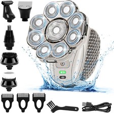 Rasoio testa calva elettrico per capelli regola barba taglia peli naso orecchie