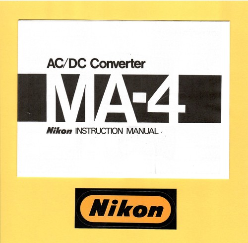Raro nikon ac - ma-4, ac/dc