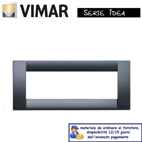 Placca grigio grafite - 6p, vimar