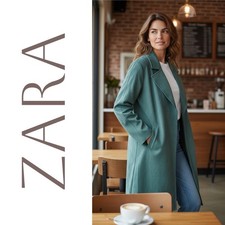 Cappotto ZARA verde lungo