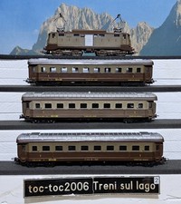 LIMA 8001 FS START SET LOCOMOTIVA 424 143 TRE CARROZZE BINARI E TRASFORMATORE HO