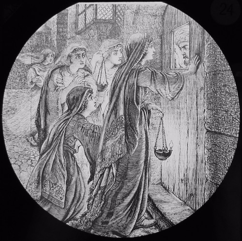 Glass magic lantern slide - magic,