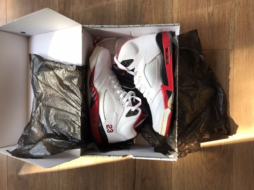 Air jordan retro rosso - 5, fuoco