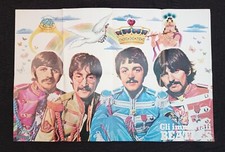 THE BEATLES poster 56X84 + Rivista TUTTO MUSICA 1977 Story+Lyrics VINTAGE Rare !