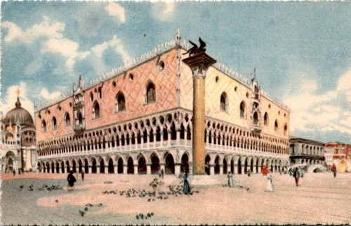 Cartolina venezia palazzo - venezia,,