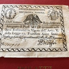 Rara Banconota da 7 Paoli del