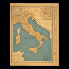 Antique Map of ITALY Wall Art