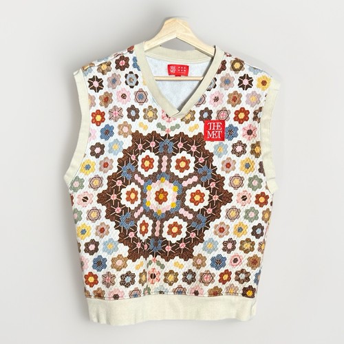 Felpa gilet stampa - , trapuntata