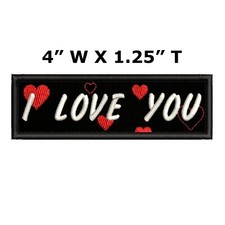 Applique toppa ricamata I LOVE