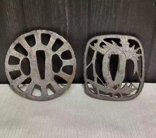 Piatto ferro tsuba giapponese