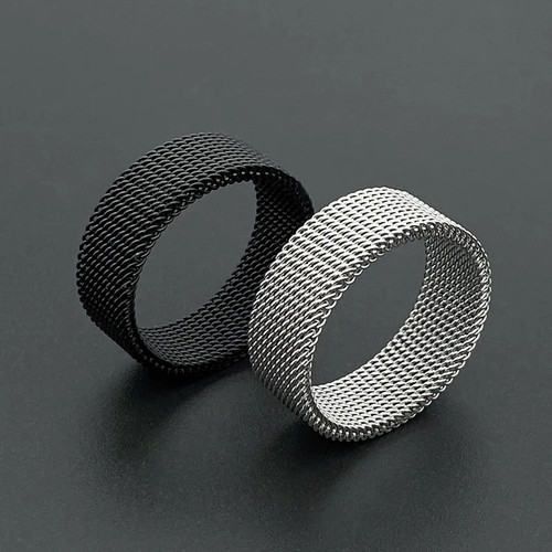 Anello maglia larga acciaio