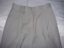 pantaloni donna vita alta 100% pura Lana Vergine  Tg 38 - 40, primavera, ufficio