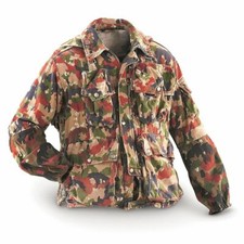 Swiss Alpenflage M70 Camo Combat Parka, taglie M e L, buono-molto buono, spedizione gratuita