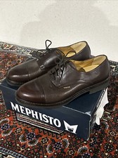 Scarpe Mephisto ammortizzanti lacci business pelle marrone 100% caoutchouc