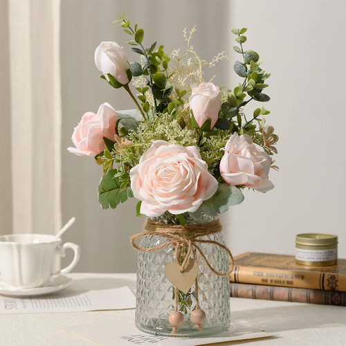 Fiori finti con vaso bouquet - fiori,
