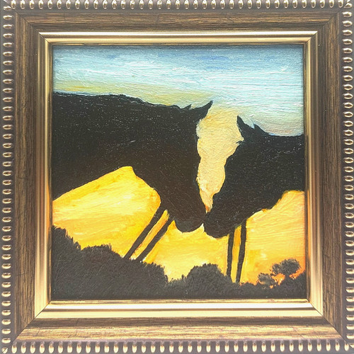 Cavalli quadro olio - , originale