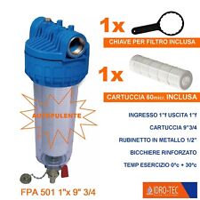 Filtro AUTOPULENTE 10" acqua potabile  attacchi da 1" IDRO-TEC