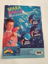 Inserto pubblicità 1984 Spara bolle milioni tutte divertenti giganti a raffica 