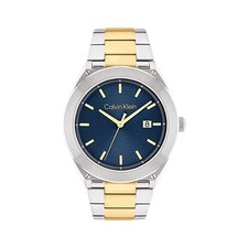 Orologio Uomo CK CALVIN KLEIN CASUAL ESSENTIAL 25200198 Acciaio Gold Dorato Blu