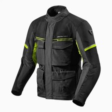 GIACCA MOTO  REVIT OUTBACK 3 STRATI WATERPROOF NERO GIALLO FLUO  PROMOZIONE 50%