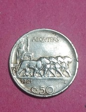 50 centesimi 1921 Leoni - Roma