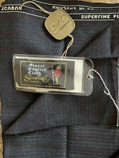 SCABAL Suiting Fabric 2.8 Chalkstripe Superfine Pure Wool 300gr/m Suit