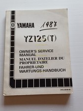Yamaha YZ 125 (T) 2HG 1986-87 manuale uso - officina INGLESE originale
