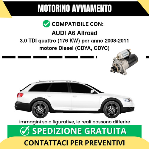Motorino avviamento audi - avviamento,