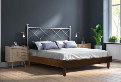 Letto ferro battuto intreccio - letto,
